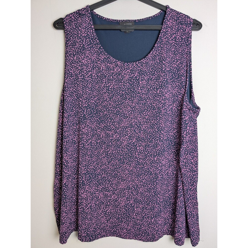 J. Jill Wearever Collection Sleeveless Tank Top Women's Size 2X Purple Dots